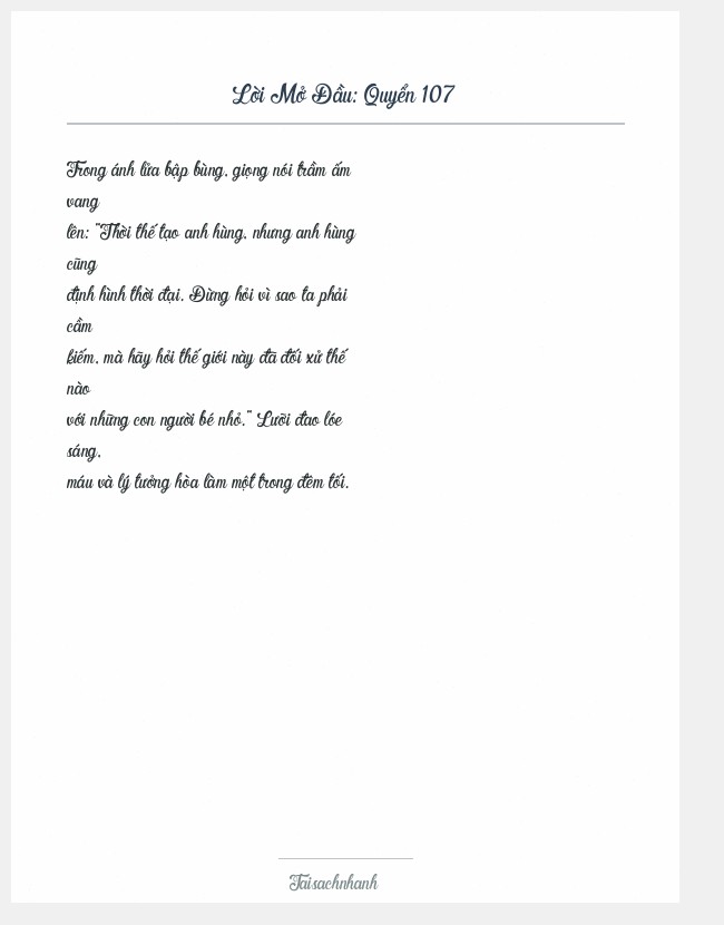 Trích đoạn Quyển 107