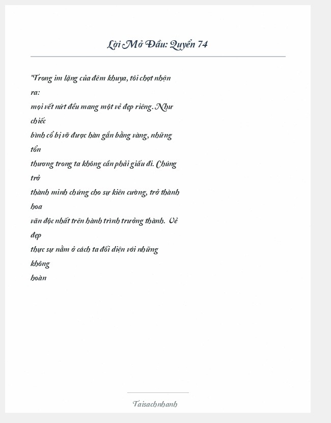 Trích đoạn Quyển 74