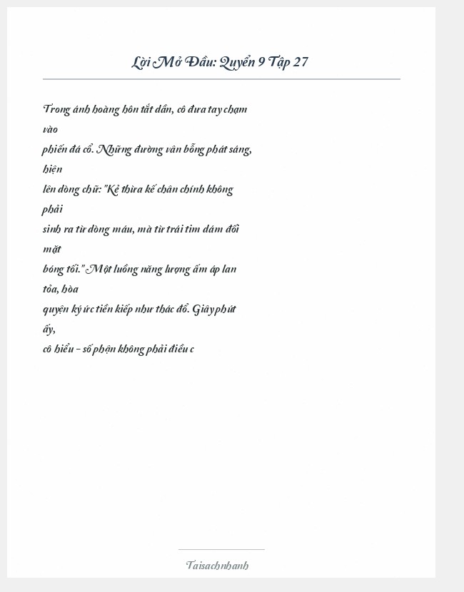 Trích đoạn Quyển 9 Tập 27