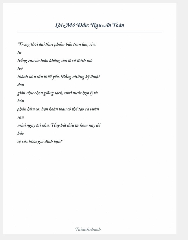Trích đoạn Rau An Toàn