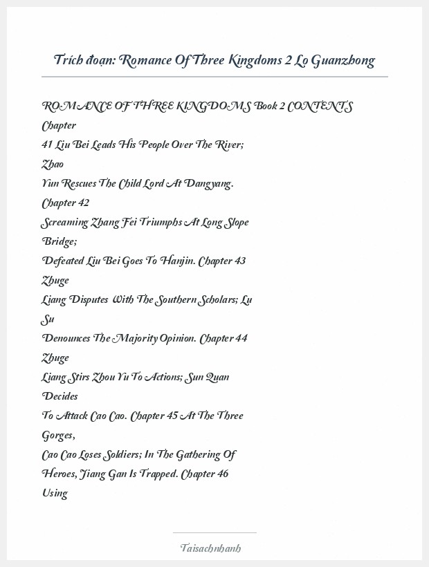 Trích đoạn Romance Of Three Kingdoms 2 Lo Guanzhong