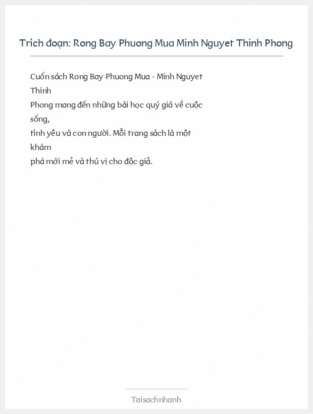 Trích đoạn Rong Bay Phuong Mua Minh Nguyet Thinh Phong