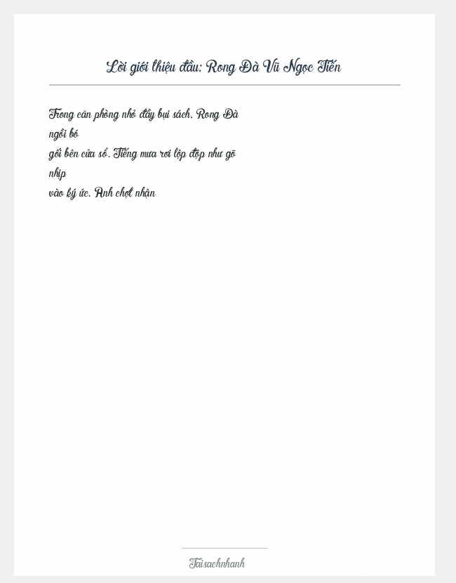 Trích đoạn Rong Đà Vũ Ngọc Tiến