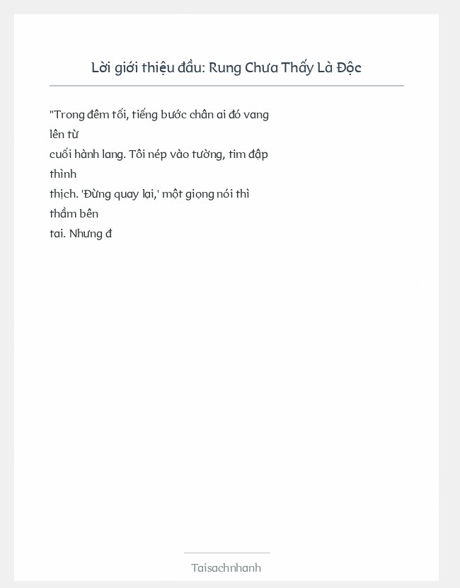 Trích đoạn Rung Chưa Thấy Là Độc