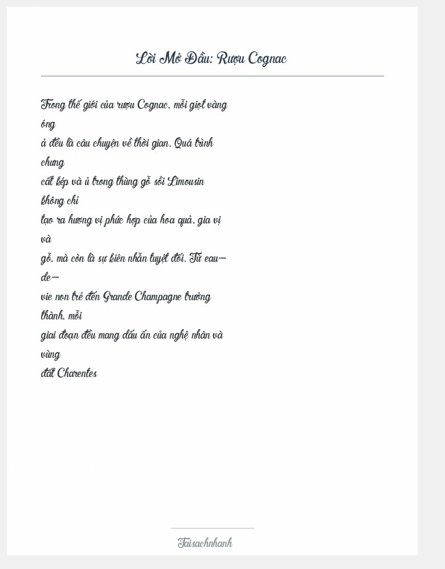 Trích đoạn Rượu Cognac