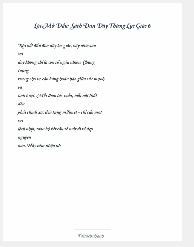 Trích đoạn Sách Đan Dây Thừng Lục Giác 6