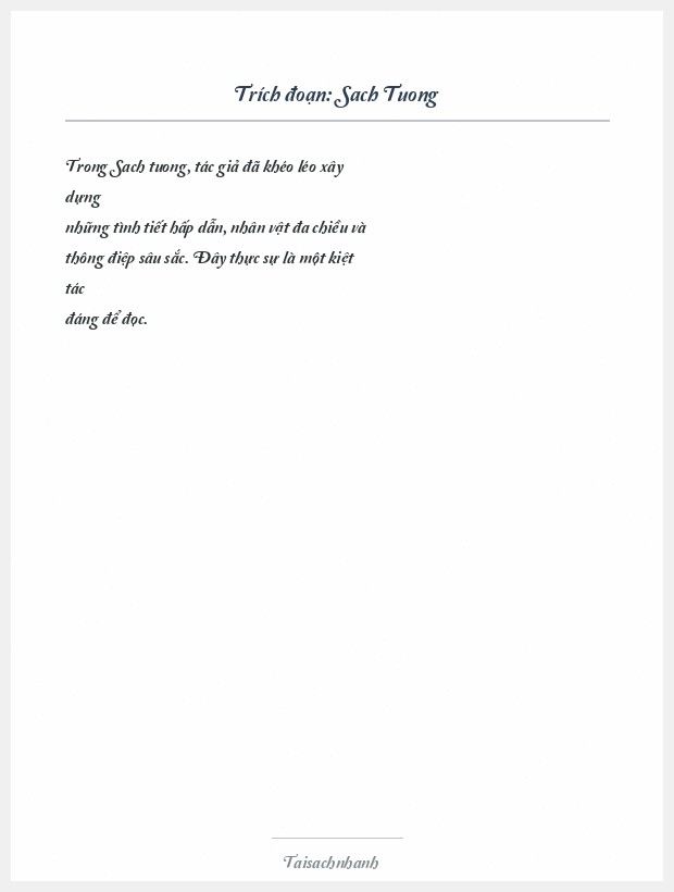 Trích đoạn Sach Tuong