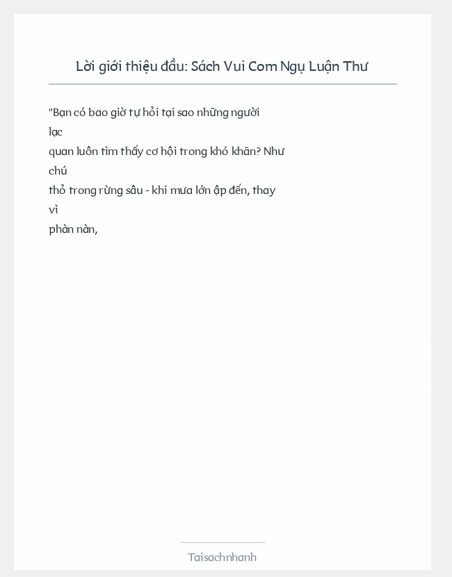 Trích đoạn Sách Vui Com Ngụ Luận Thư