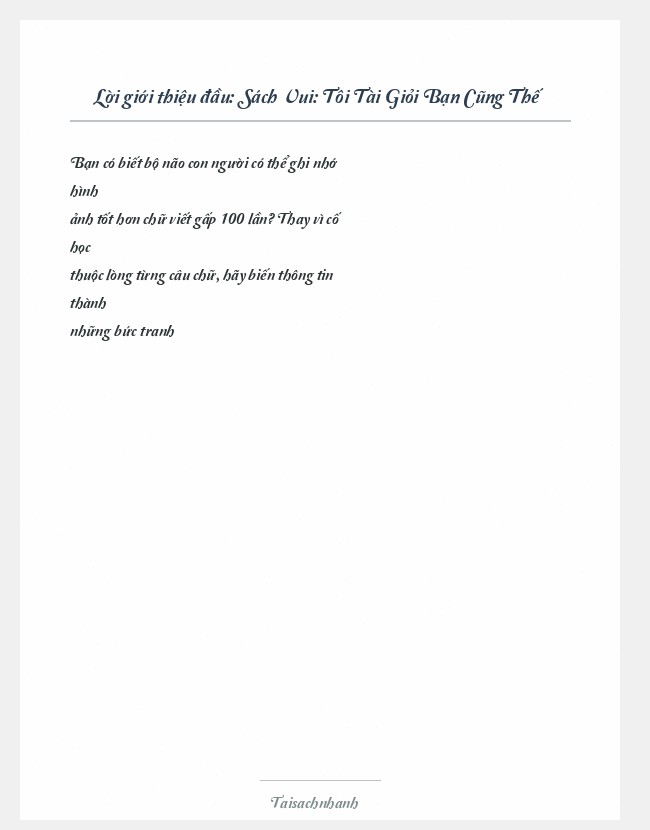 Trích đoạn Sách Vui: Tôi Tài Giỏi Bạn Cũng Thế