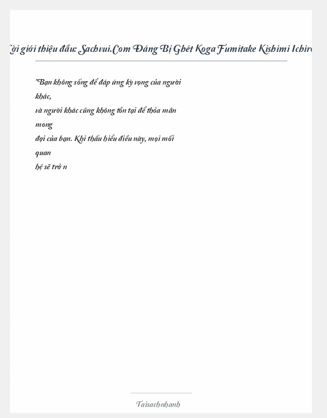 Trích đoạn Sachvui.Com Đáng Bị Ghét Koga Fumitake Kishimi Ichiro