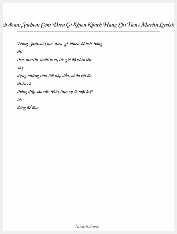 Trích đoạn Sachvui.Com Dieu Gi Khien Khach Hang Chi Tien Martin Lindstrom