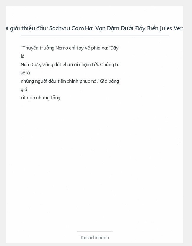 Trích đoạn Sachvui.Com Hai Vạn Dặm Dưới Đáy Biển Jules Verne
