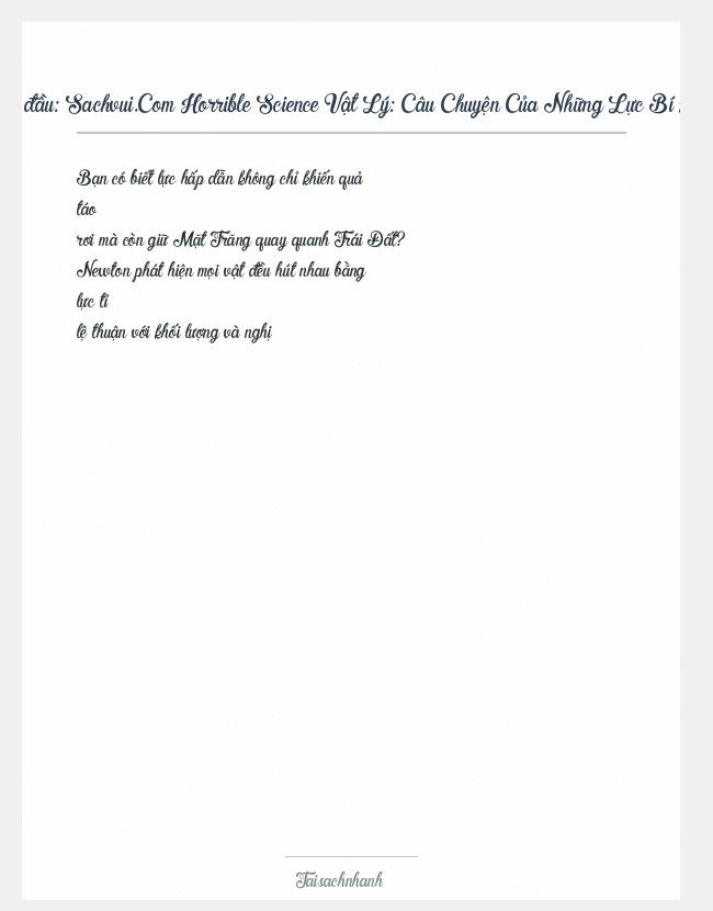 Trích đoạn Sachvui.Com Horrible Science Vật Lý: Câu Chuyện Của Những Lực Bí Hiểm - Phil