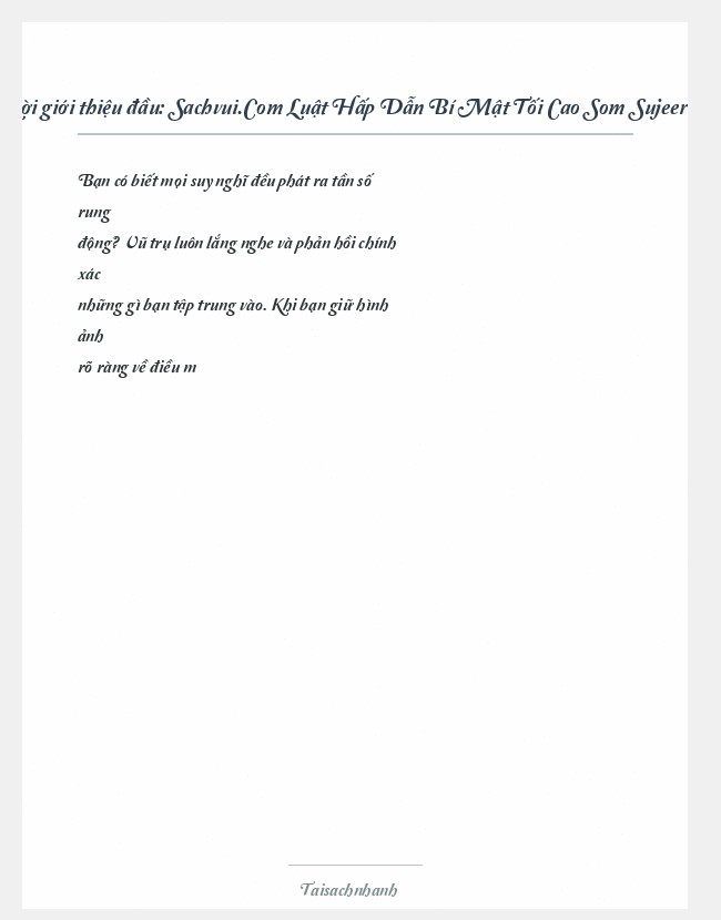 Trích đoạn Sachvui.Com Luật Hấp Dẫn Bí Mật Tối Cao Som Sujeera