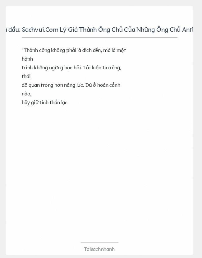 Trích đoạn Sachvui.Com Lý Giá Thành Ông Chủ Của Những Ông Chủ Anthony B. Chan