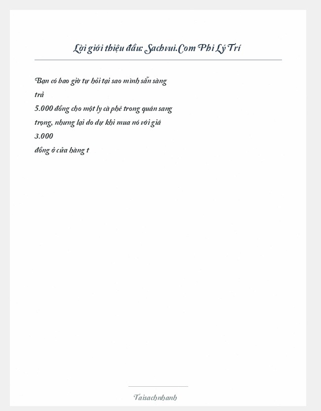 Trích đoạn Sachvui.Com Phi Lý Trí