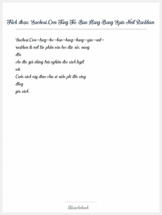 Trích đoạn Sachvui.Com Tang Toc Ban Hang Bang Spin Neil Rackham