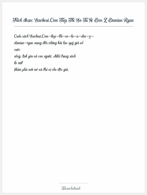 Trích đoạn Sachvui.Com Tiep Thi So Tu A Den Z Damian Ryan