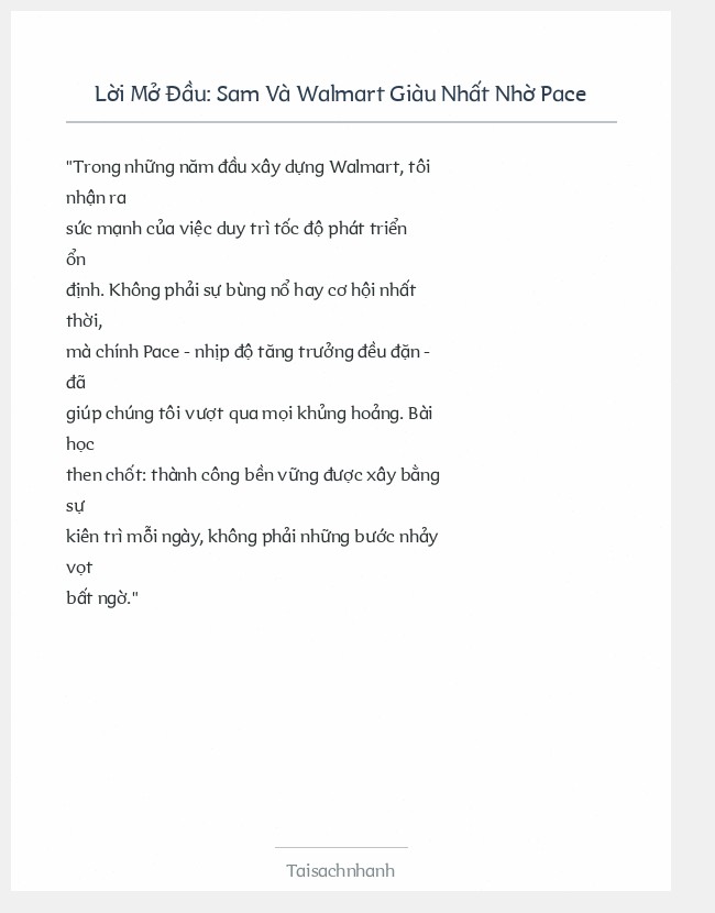 Trích đoạn Sam Và Walmart Giàu Nhất Nhờ Pace
