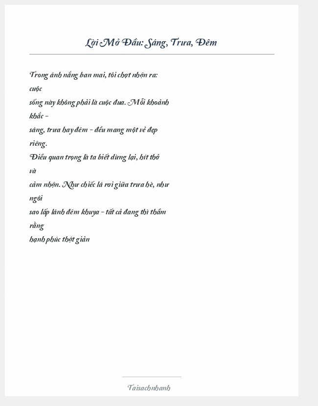 Trích đoạn Sáng, Trưa, Đêm