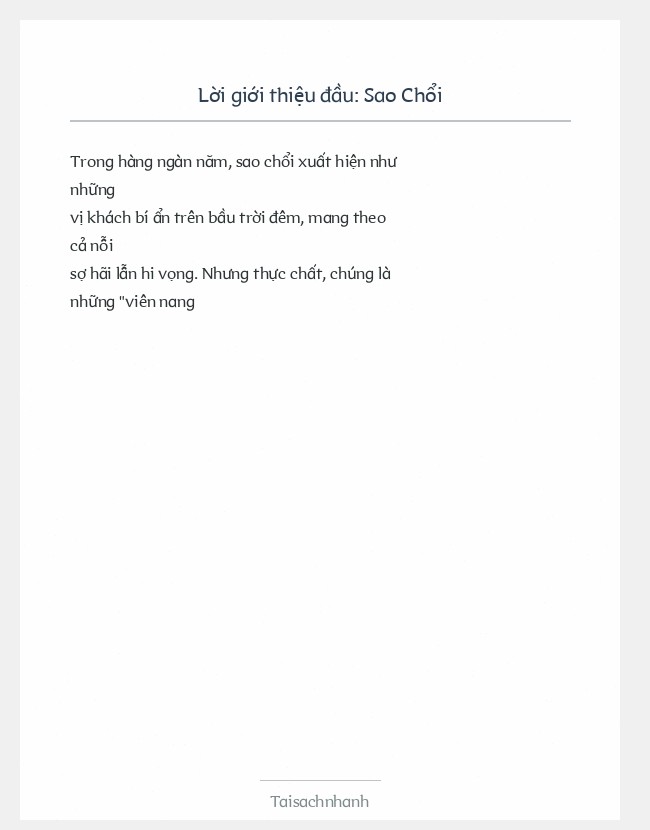 Trích đoạn Sao Chổi