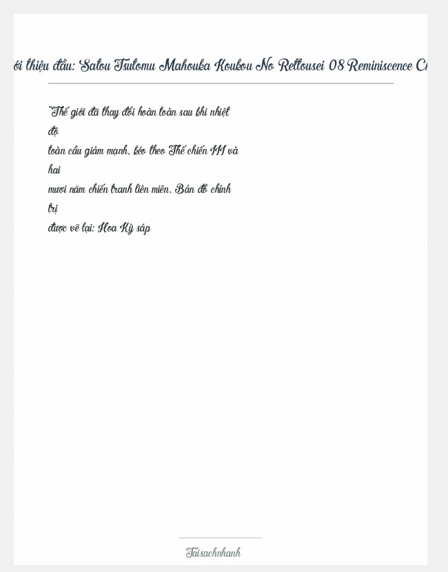 Trích đoạn Satou Tsutomu Mahouka Koukou No Rettousei 08 Reminiscence Chapter