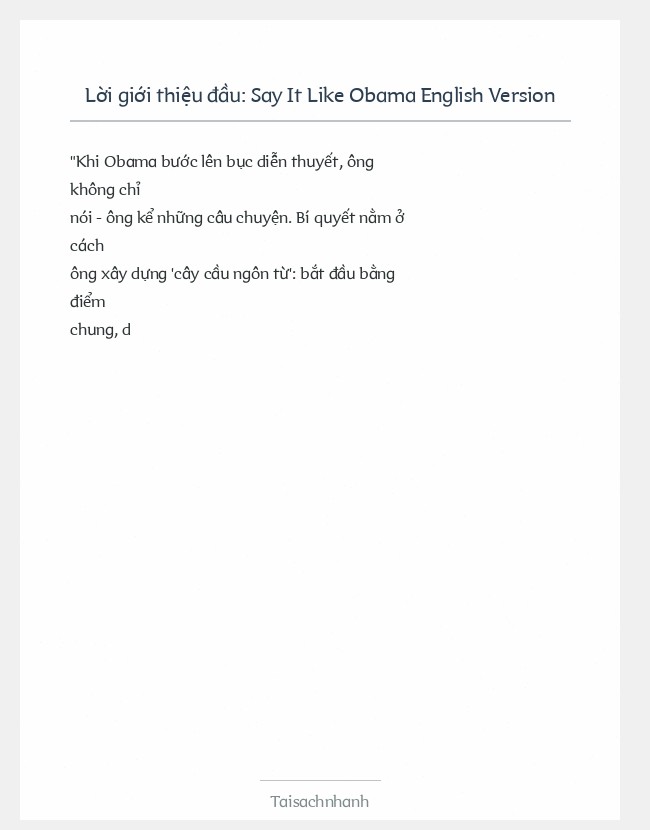 Trích đoạn Say It Like Obama English Version
