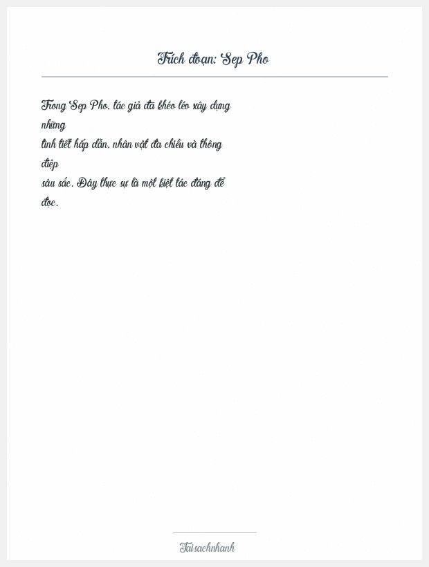 Trích đoạn Sep Pho