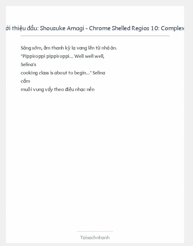 Trích đoạn Shousuke Amagi - Chrome Shelled Regios 10: Complex Days