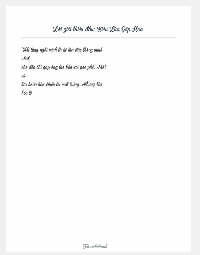 Trích đoạn Siêu Lừa Gặp Họa