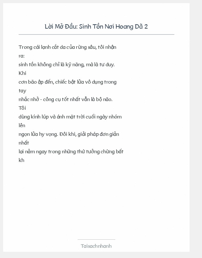 Trích đoạn Sinh Tồn Nơi Hoang Dã 2