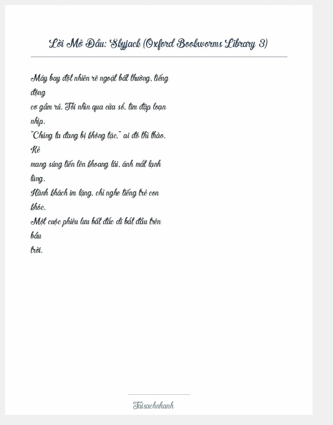 Trích đoạn Skyjack (Oxford Bookworms Library 3)