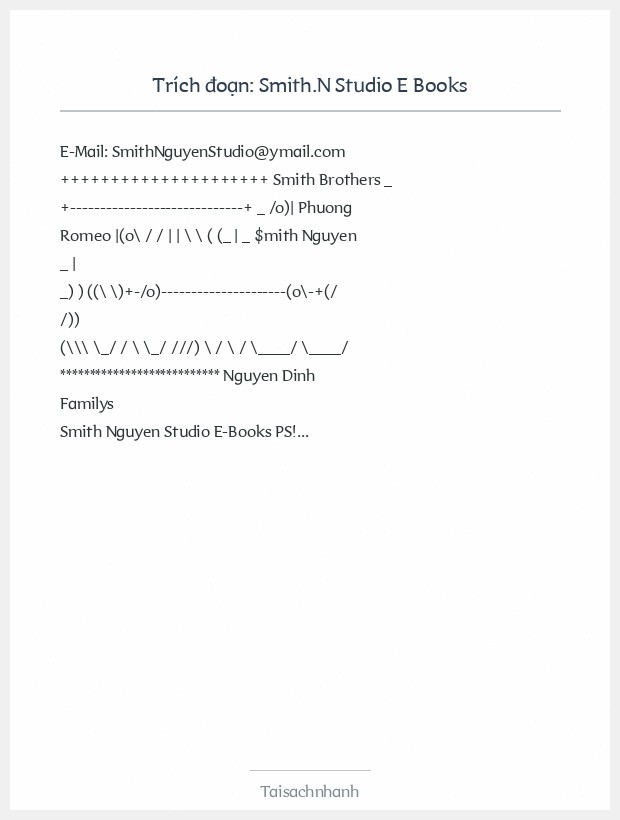 Trích đoạn Smith.N Studio E Books