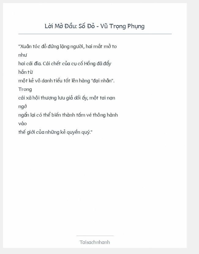 Trích đoạn Số Đỏ - Vũ Trọng Phụng