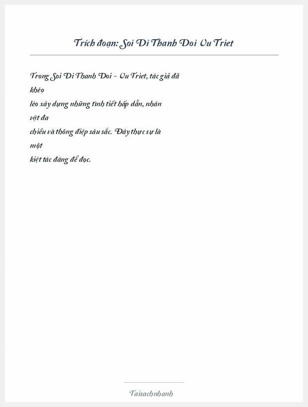 Trích đoạn Soi Di Thanh Doi Vu Triet
