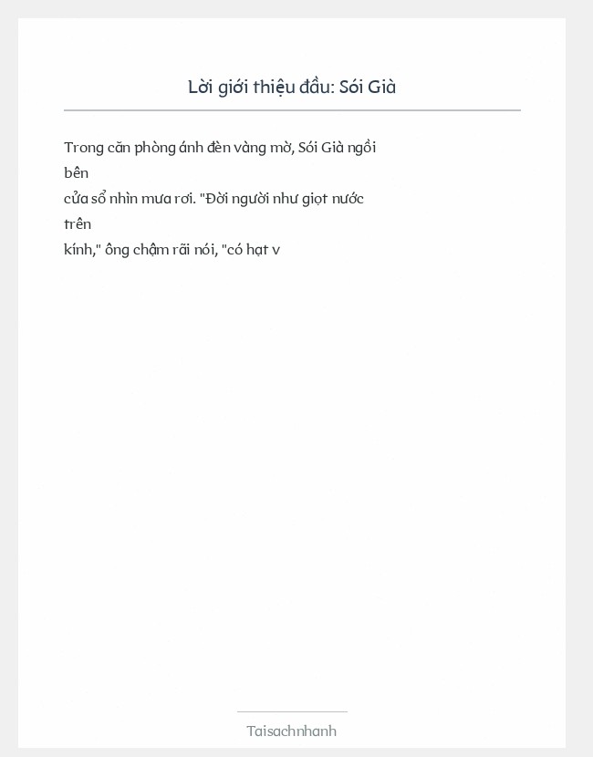 Trích đoạn Sói Già