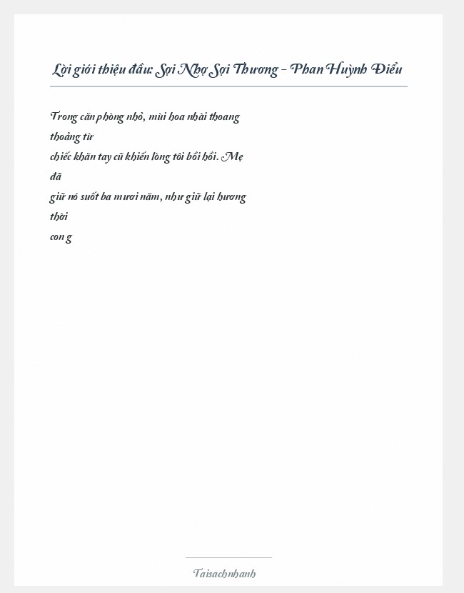 Trích đoạn Sợi Nhợ Sợi Thương - Phan Huỳnh Điểu