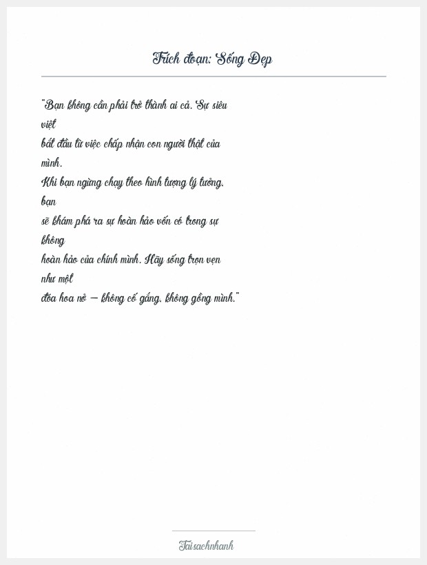 Trích đoạn Sống Đẹp