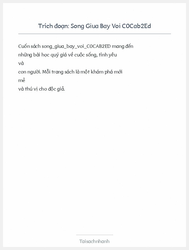 Trích đoạn Song Giua Bay Voi C0Cab2Ed