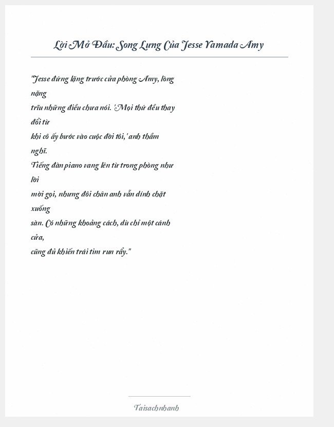 Trích đoạn Song Lưng Của Jesse Yamada Amy