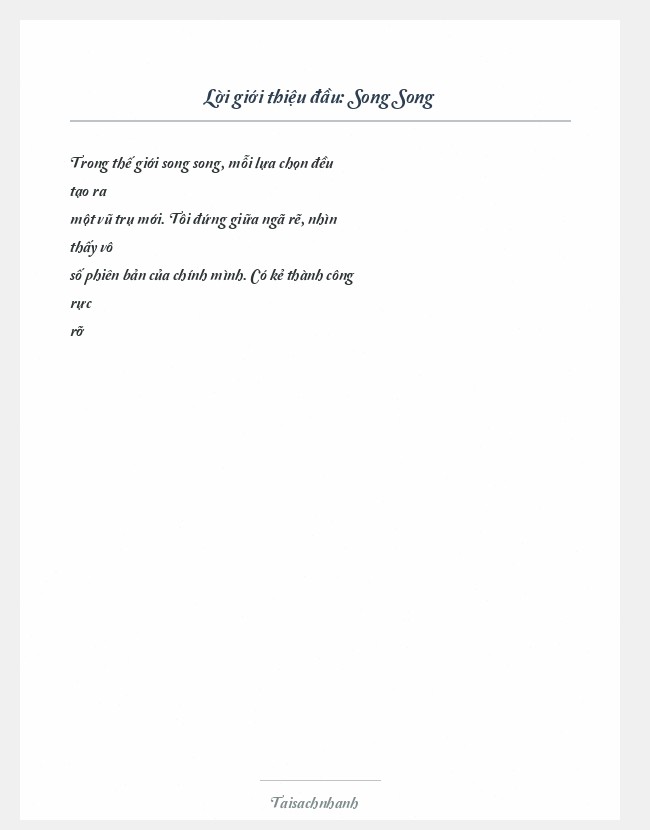 Trích đoạn Song Song