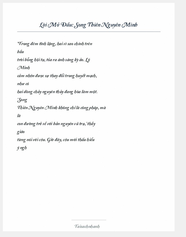 Trích đoạn Song Thiên Nguyên Minh