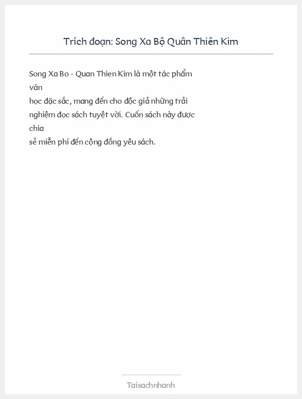 Trích đoạn Song Xa Bộ Quân Thiên Kim