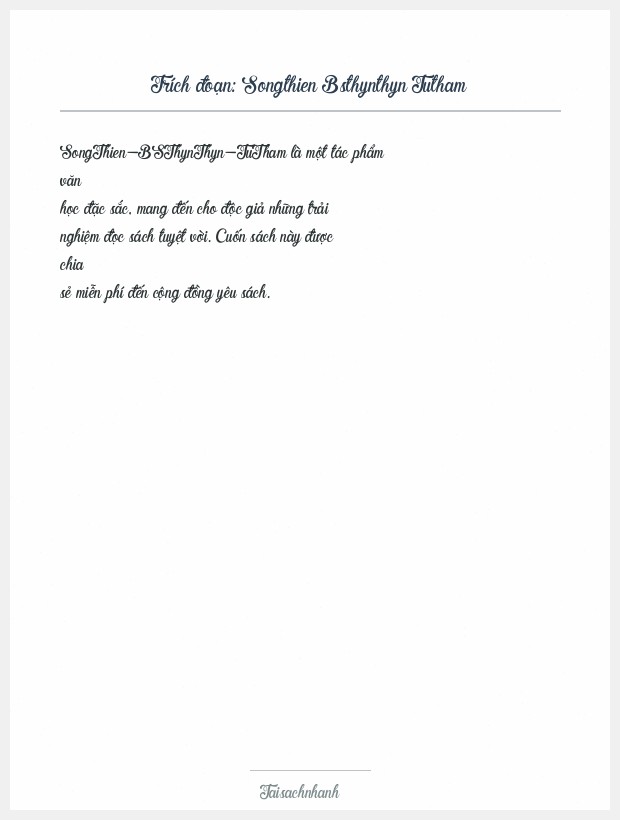Trích đoạn Songthien Bsthynthyn Tutham