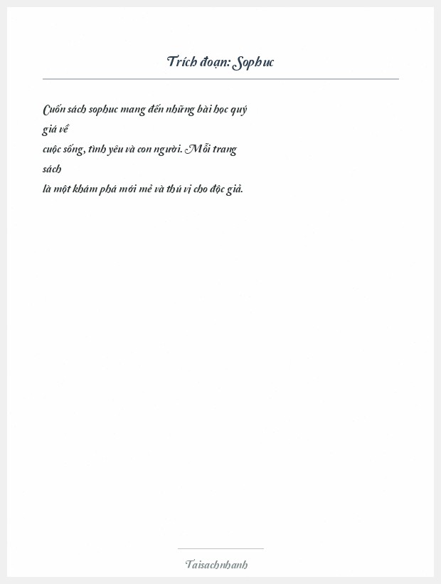 Trích đoạn Sophuc