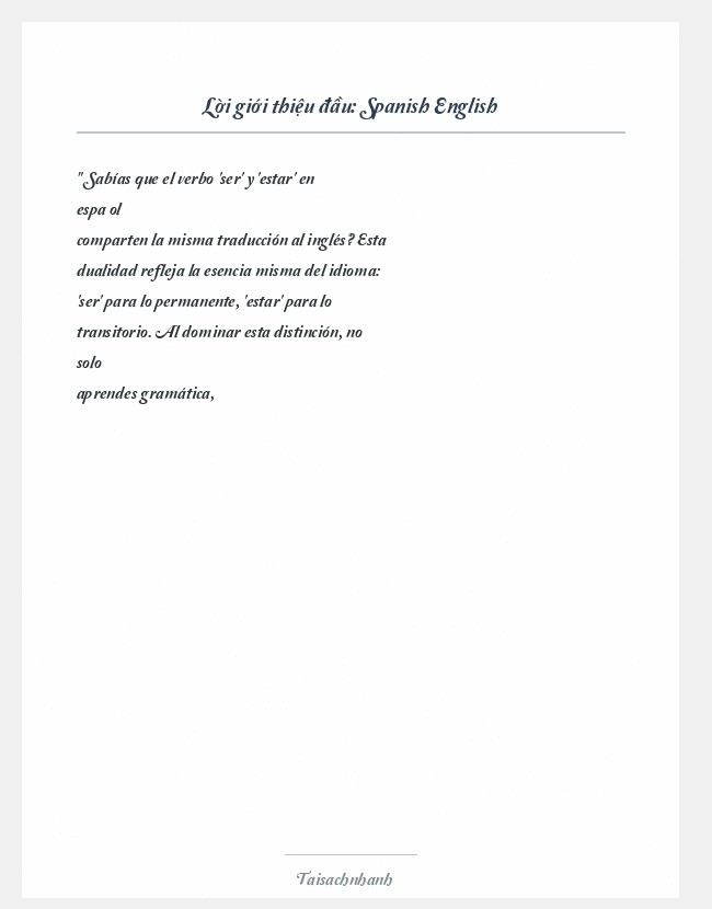 Trích đoạn Spanish English