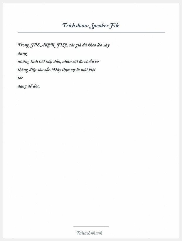 Trích đoạn Speaker File