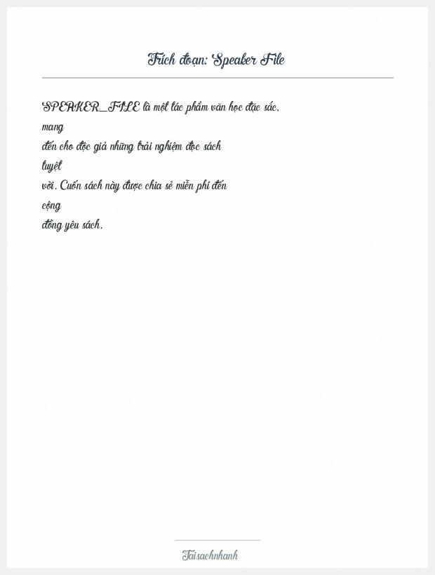 Trích đoạn Speaker File