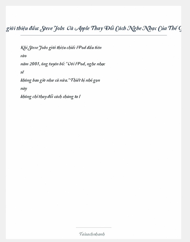 Trích đoạn Steve Jobs Và Apple Thay Đổi Cách Nghe Nhạc Của Thế Giới