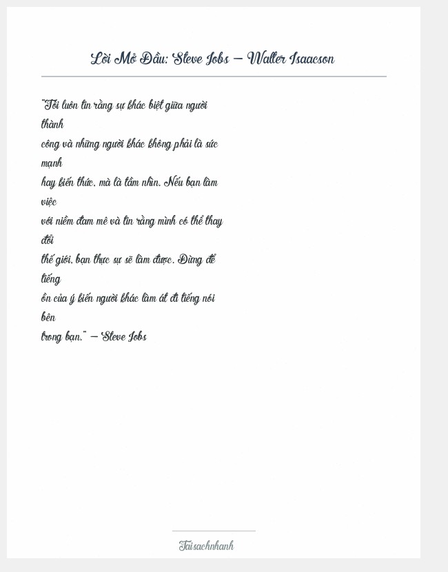 Trích đoạn Steve Jobs - Walter Isaacson